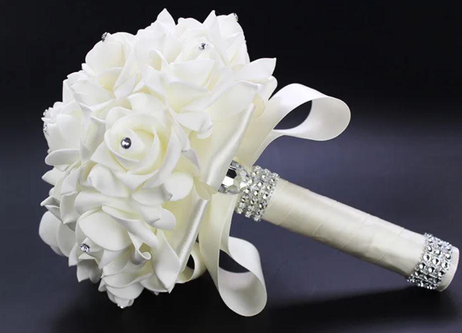 Bouquet De Fleurs De Mariée - Blanc