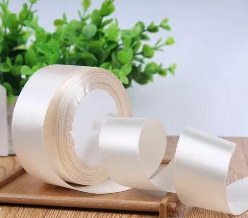 Ruban de Satin,Boîte-Cadeau,Décorative de Mariage, Ceinture d'emballage de bouquet - Beige