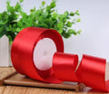 Ruban de Satin, Boîte-Cadeau, Décorative de Mariage, Ceinture d'emballage de Bouquets - Rouge