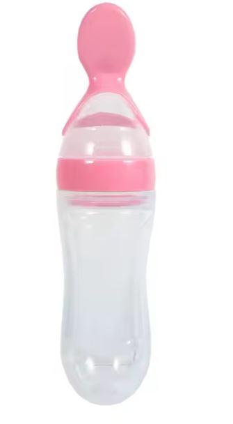 Outils d'Alimentation Pour Bébés En Silicone Non Toxique Sans BPA,Cuillère à Presser Fruits Riz, Cuillère De Distribution De 