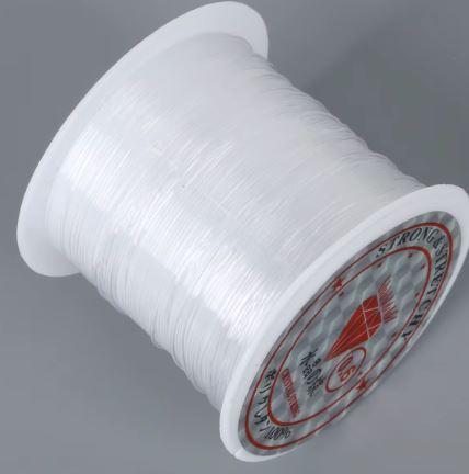 Fil Élastique En Fibre De Cristal Blanc Pour Bracelet Tissé