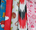 Lot de 5 Feuilles De Papiers d'Emballages Cadeau