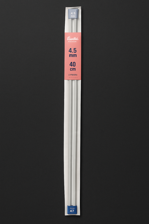 Aiguilles à Tricoter Aluminium – 4.5 mm x 40 cm