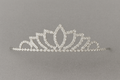 Couronne Argentée Strass – Motif Lotus