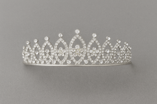 Couronne Argentée Strass – Design Royal