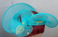 Coiffe Turquoise avec Décorations Dorées