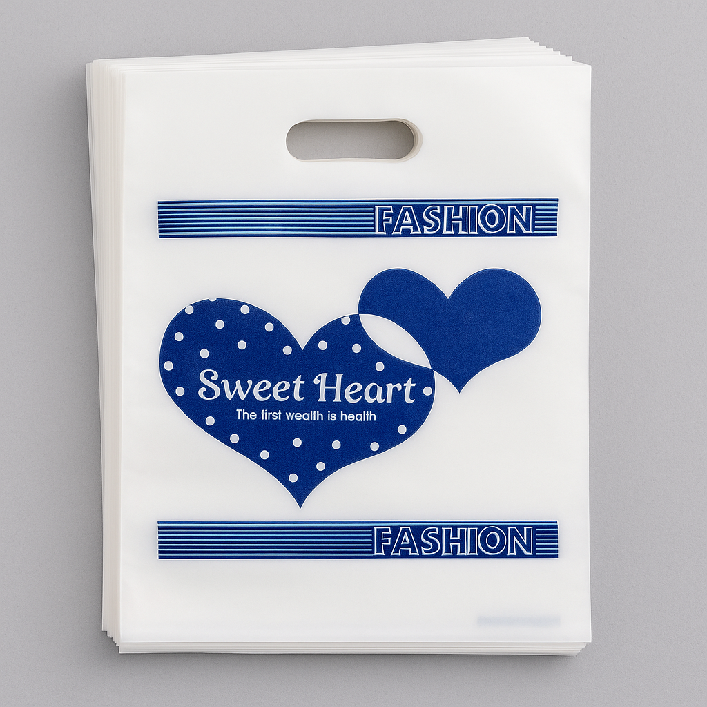 Lot De 50 Sacs plastiques décorés (Motif Sweet Heart – Fashion)