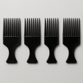 Lot de 4 Peignes Afro Noirs