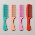 Lot de4 Peignes Plastiques Colorés