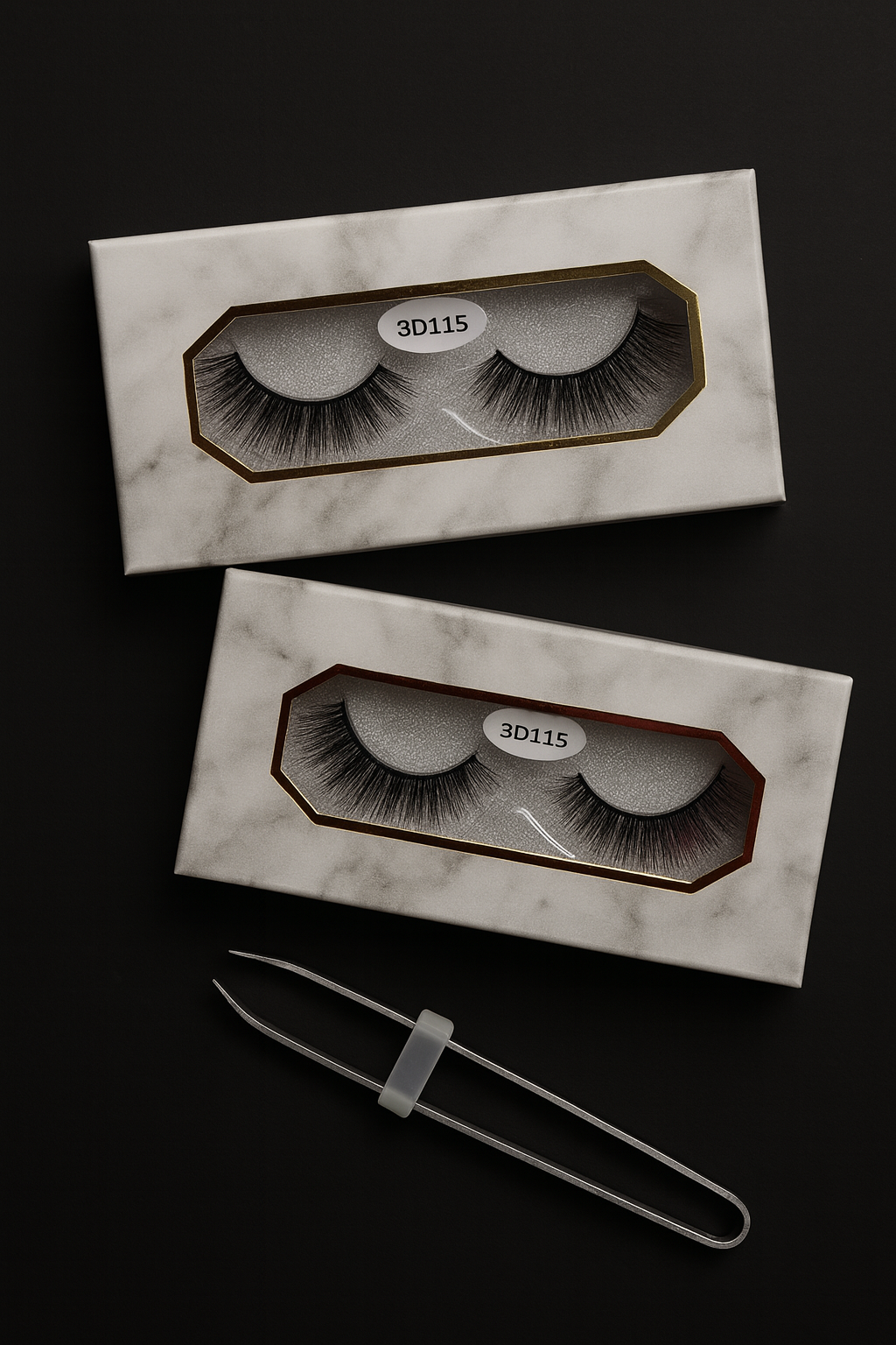 Lot De 2 Faux Cils + Pince Applicatrice
