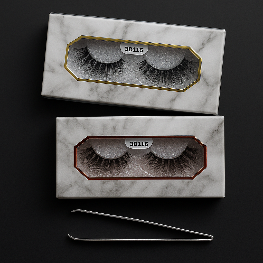 Lot De 2 Faux Cils + Pince Applicatrice