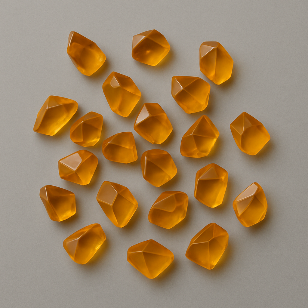 Pierres Décoratives Orange Translucides (lot de 20)