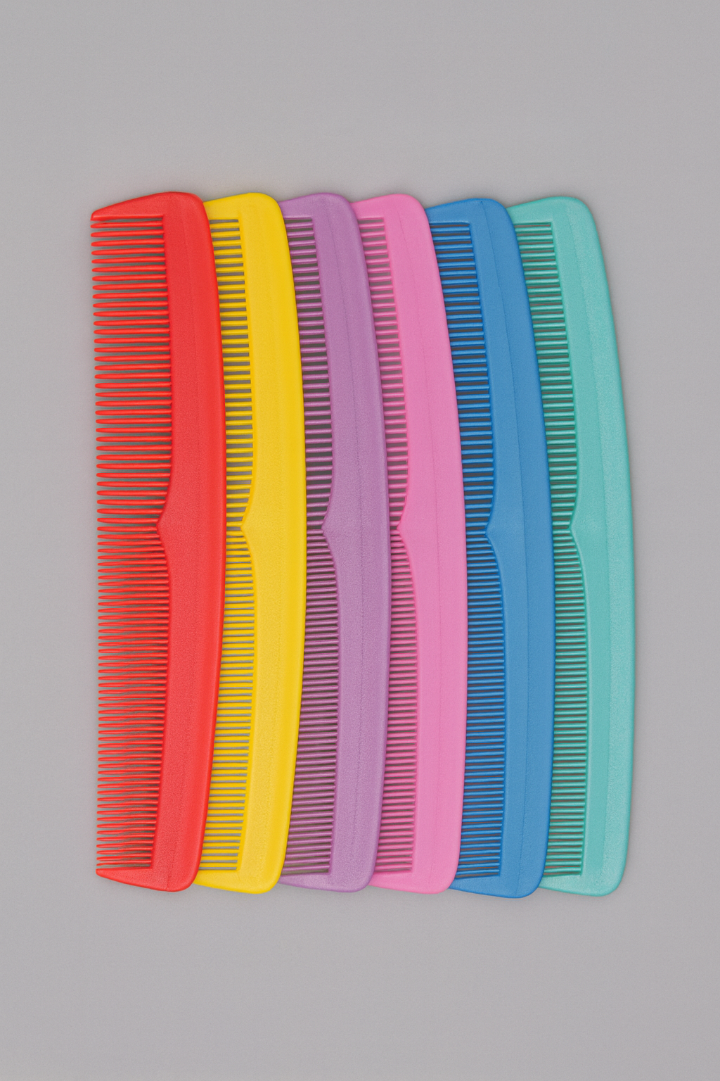 Peignes Plastique Multicolores (Lot de 6)