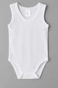 Body Blanc Bébé – Sans Manches / 100% Coton (Lot De 5)