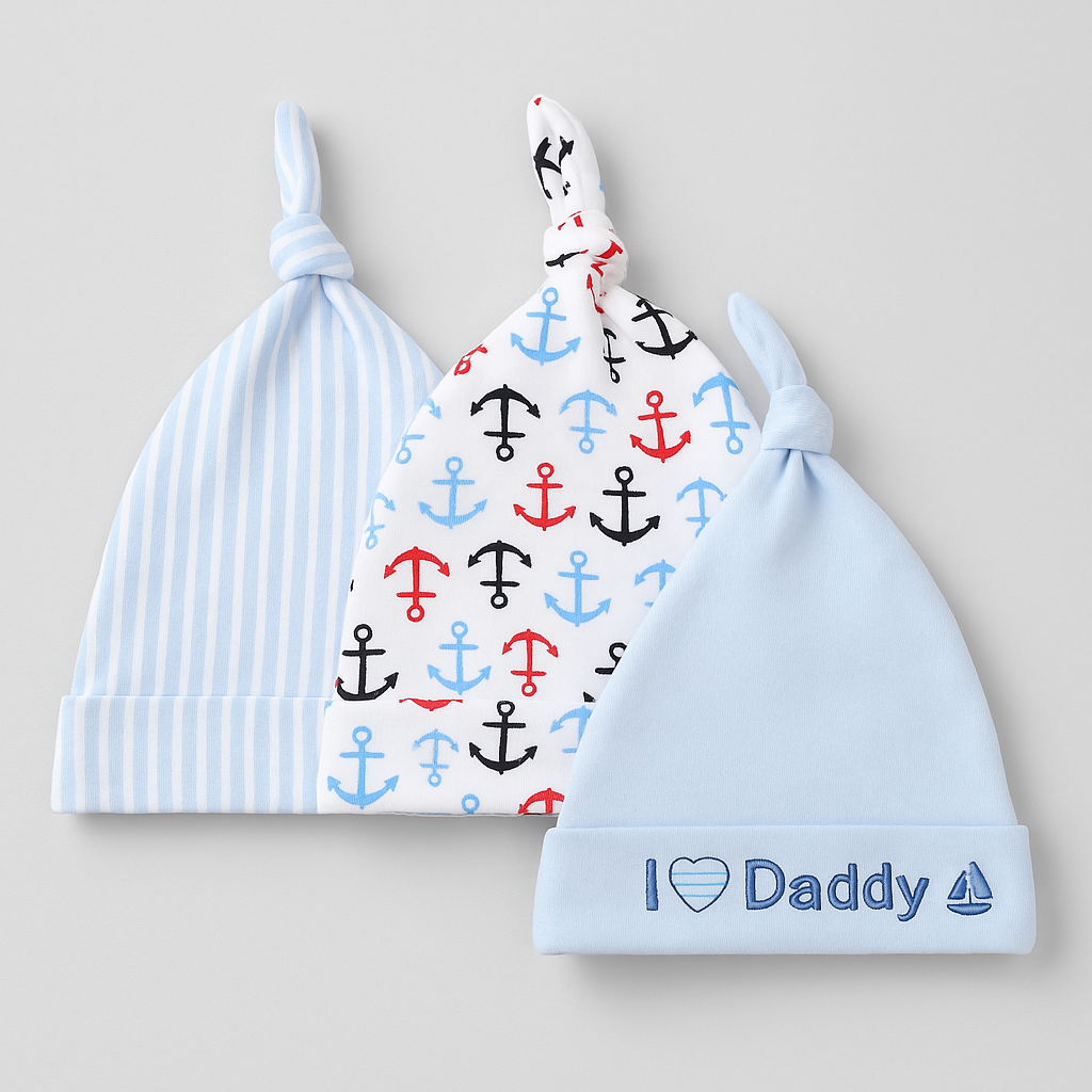 Lot De 3 Bonnets Bébé