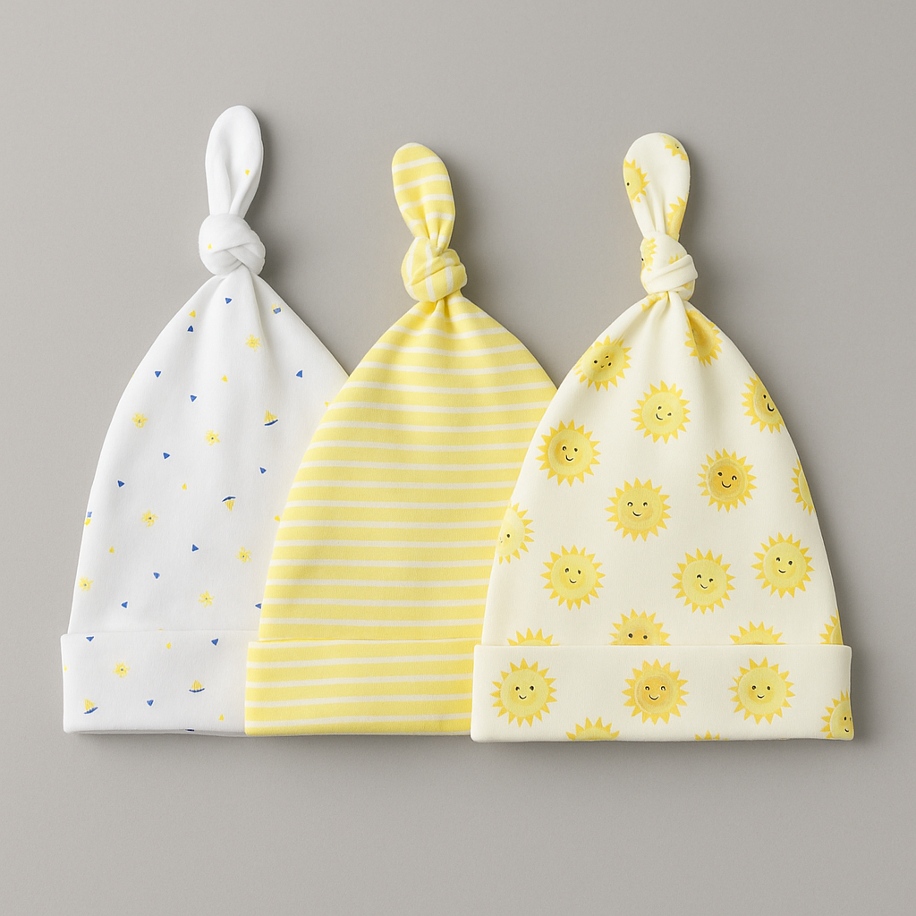 Lot de 3 Bonnets Bébé
