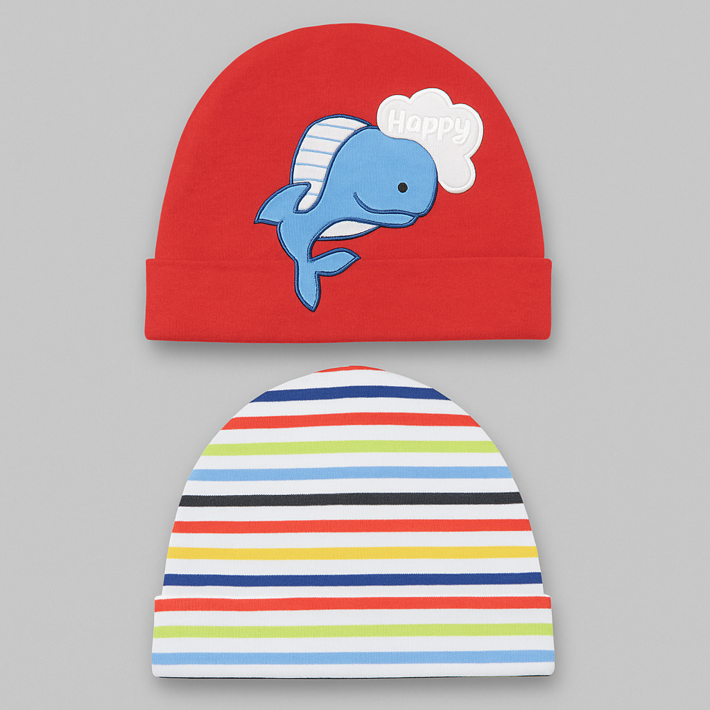 Lot de 2 Bonnets Bébé