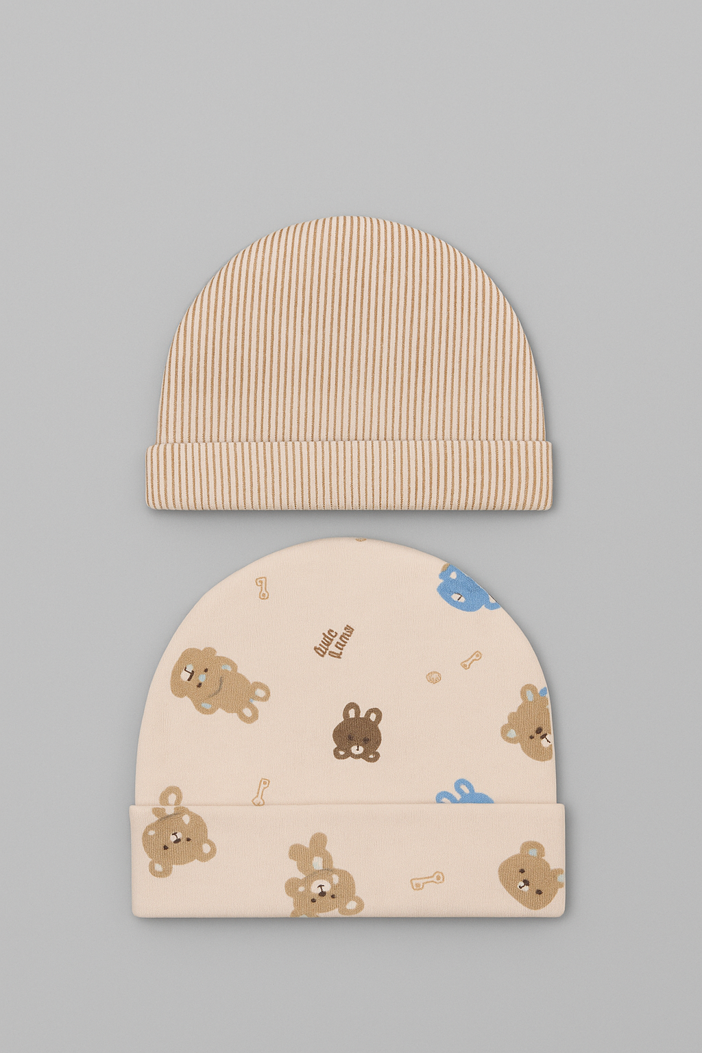 Lot de 2 Bonnets Bébé