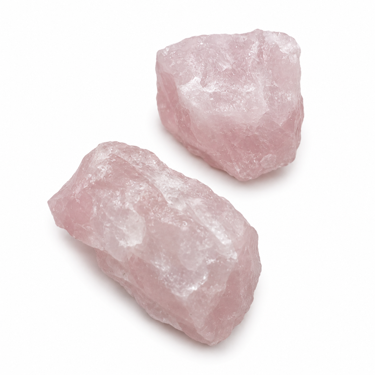 Lot de 2 Pierres Quartz Rose Brut Naturel