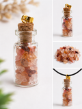 Pendentif Flacon Quartz Rose Naturel