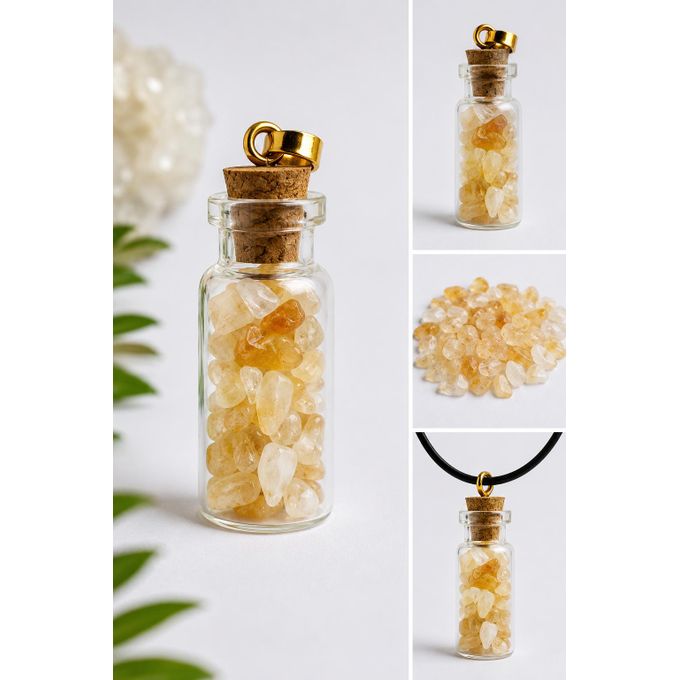 Pendentif Flacon Citrine Naturelle